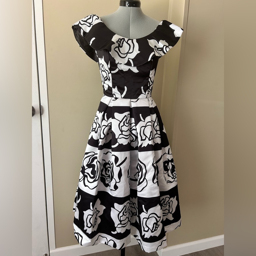 ASOS Rose Black and White Dress